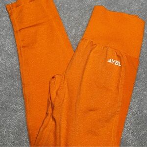 AYBL Bright Marl Orange Active Leggings, Size XS